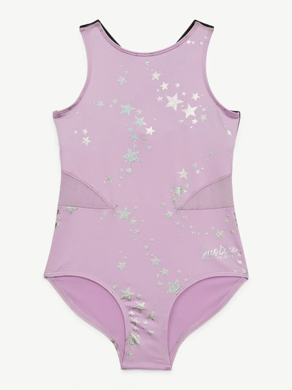 Justice Celestial Foil Print Gymnastics Leotards Lavander Color